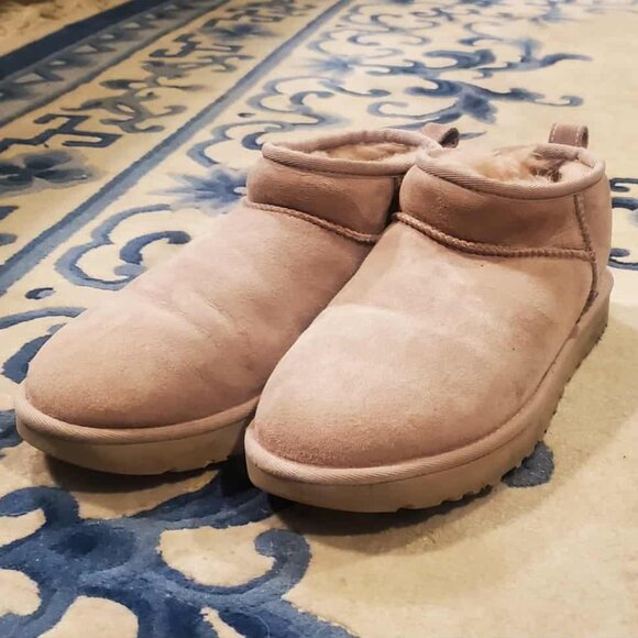 Pink UGG Women's Classic Ultra Mini Booties - Picture 1 of 5